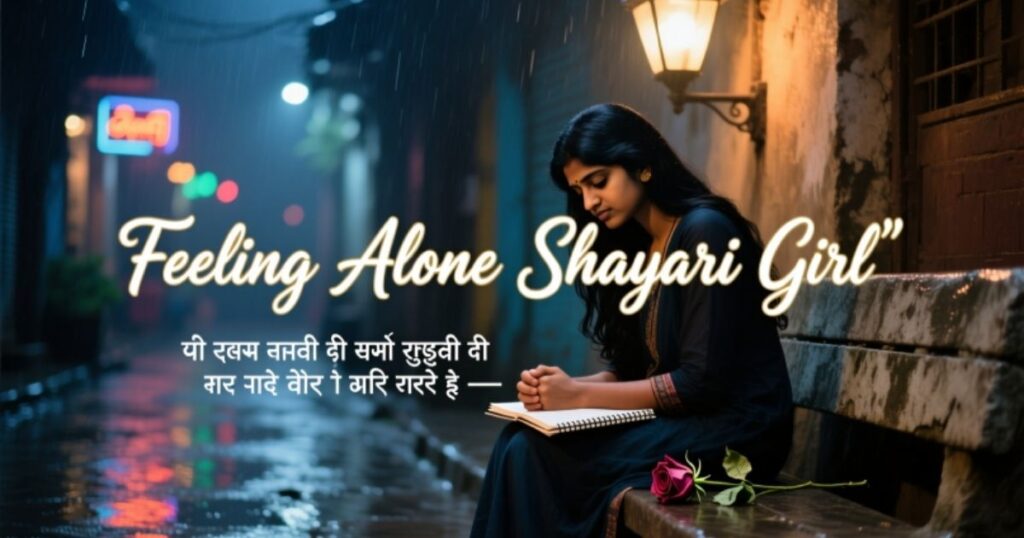 Feeling Alone Shayari Girl