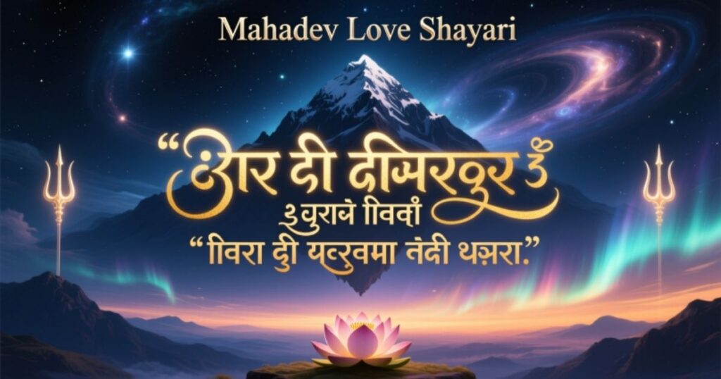 Mahadev Love Shayari